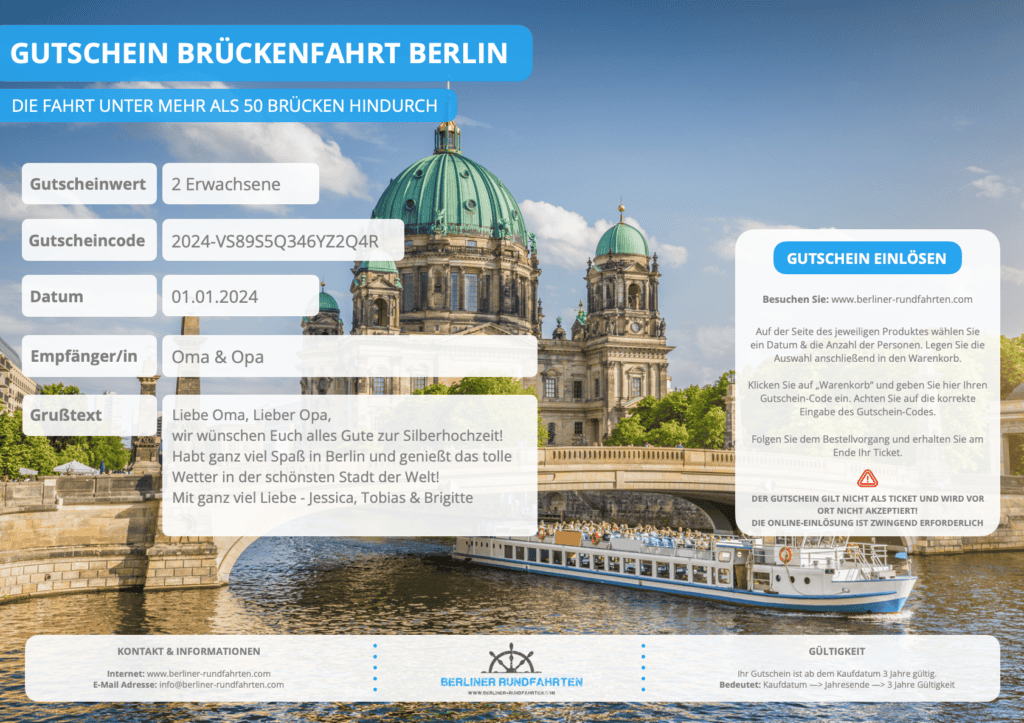 Gutschein Brueckenfahrt Berlin 2024