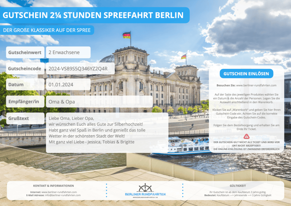 Gutschein Spreetour Berlin 2024